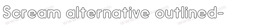 Scream alternative outlined字体转换